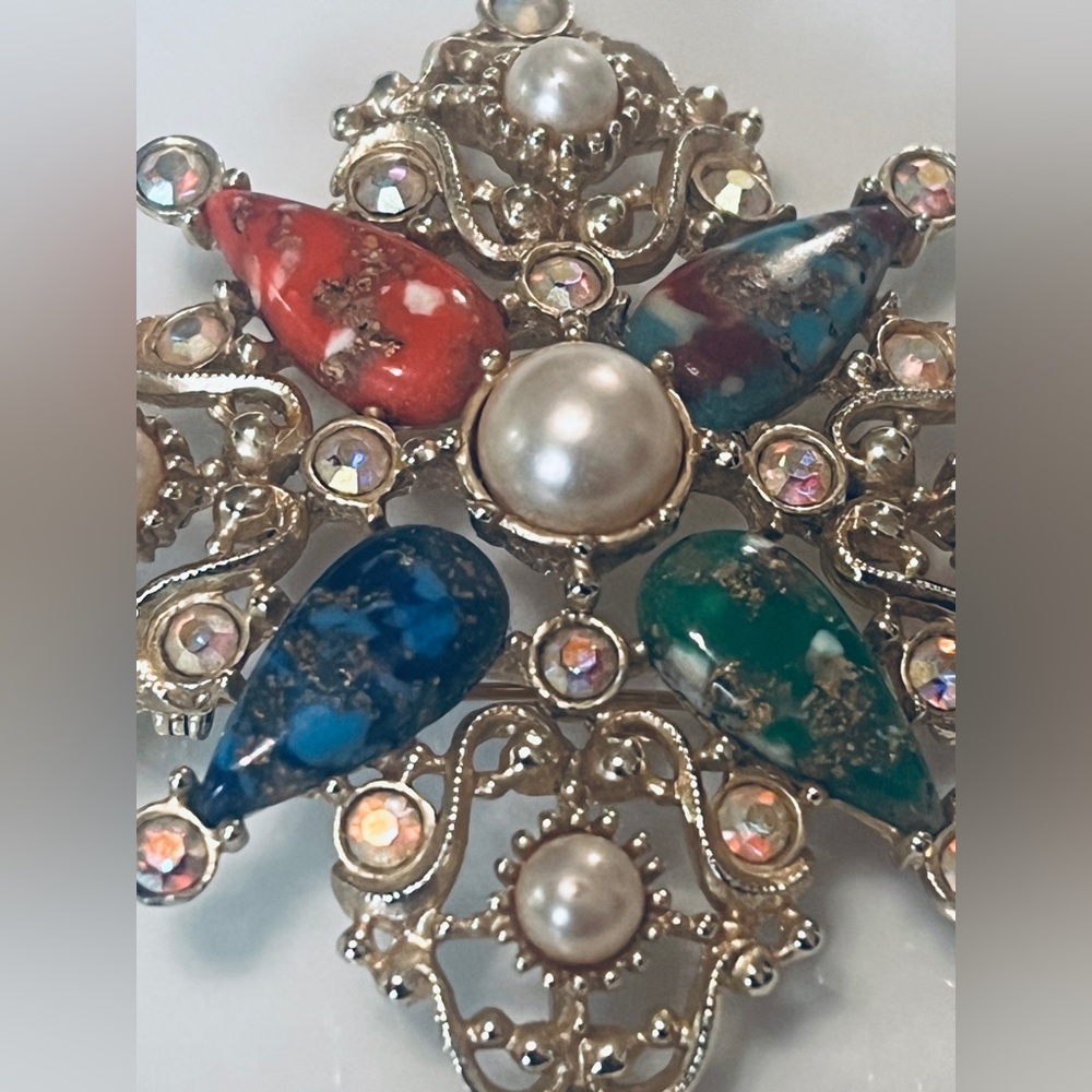 Vintage 60s Sarah Coventry Signed Galaxy Brooch and Earring set - Picture 3 of 8
